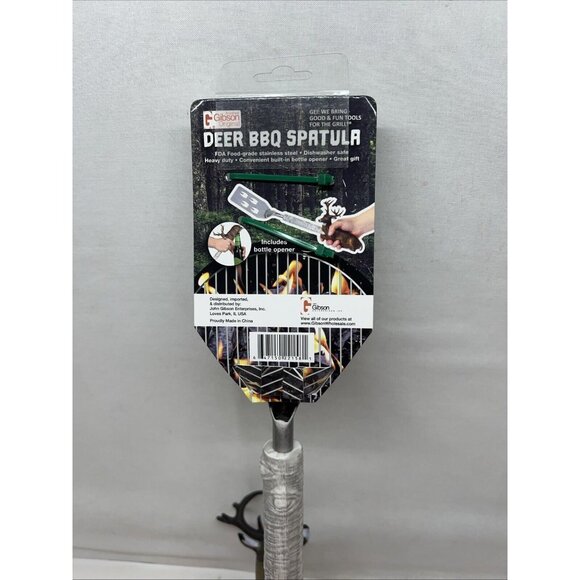 Deer 12 Point Buck Stainless Steel Spatula BBQ with Bottle Opener - Picture 3 of 4